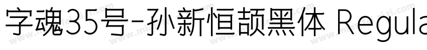 字魂35号-孙新恒颉黑体 Regular字体转换